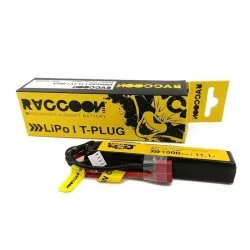 BATERÍA 11.1V LIPO MARCA RACCOON PARA REPLICAS AIRSOFT CON T-DEAN