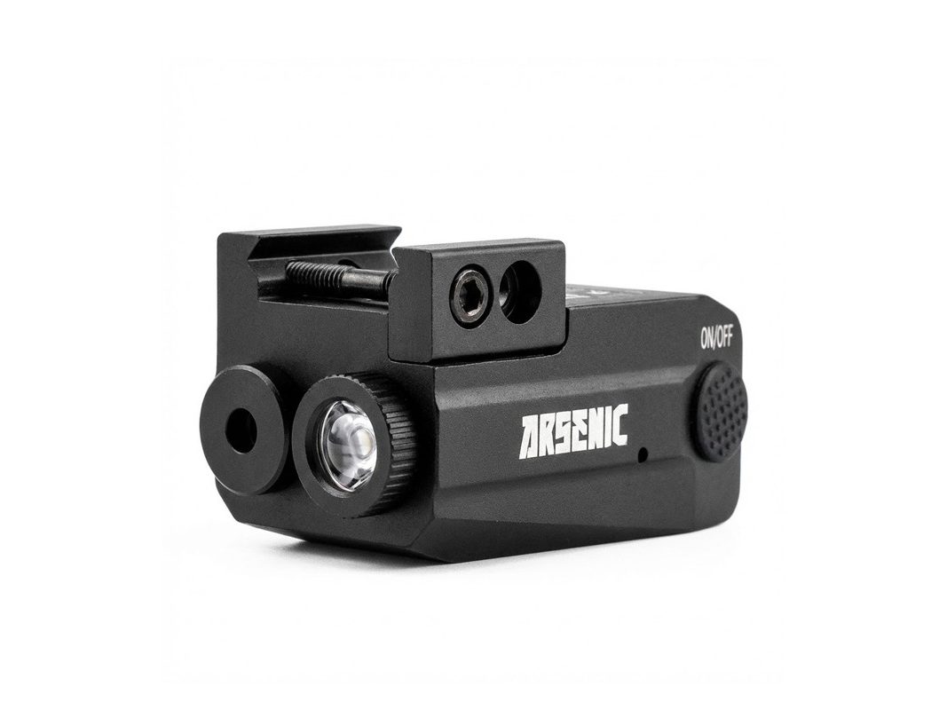Láser Pistola Rojo linterna picatinny Arsenic AS11 negro