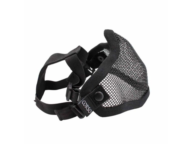 Máscara Airsoft Corso MK1 Negra Vista Lateral