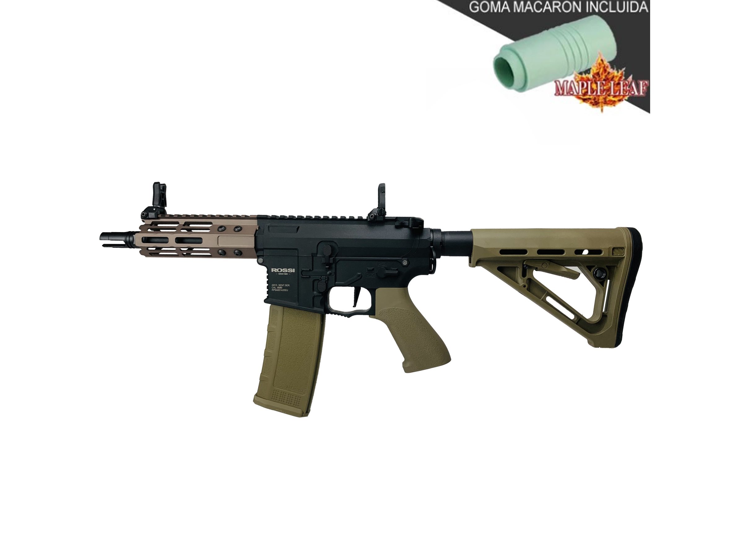 ROSSI M4 SENTINEL TAU CON GATILLO ELECTRÓNICO TAN - MEJORADA MAPLE LEAF