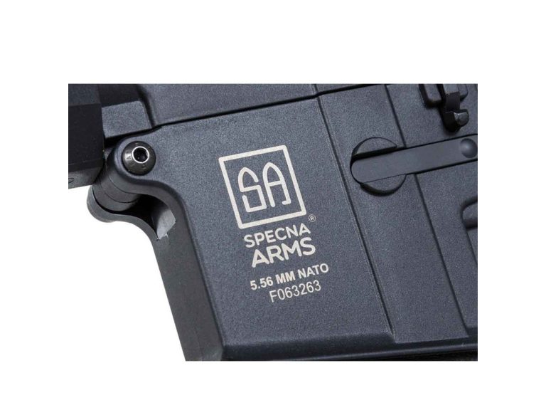 Réplica Specna Arms SA-F02 Flex Gen2 X-ASR negro grabado láser número de serie