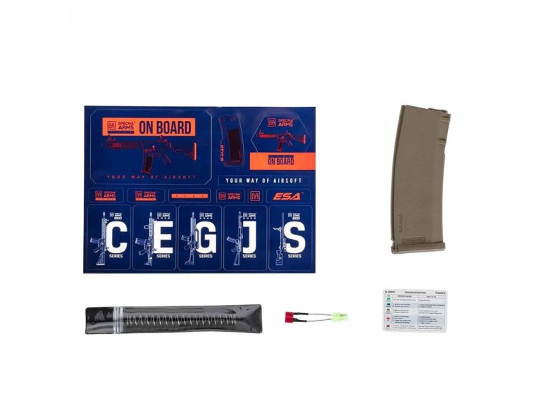 Réplica Specna Arms SA-F02 Flex gen2 X-ASR negro tan cargadores y accesorios
