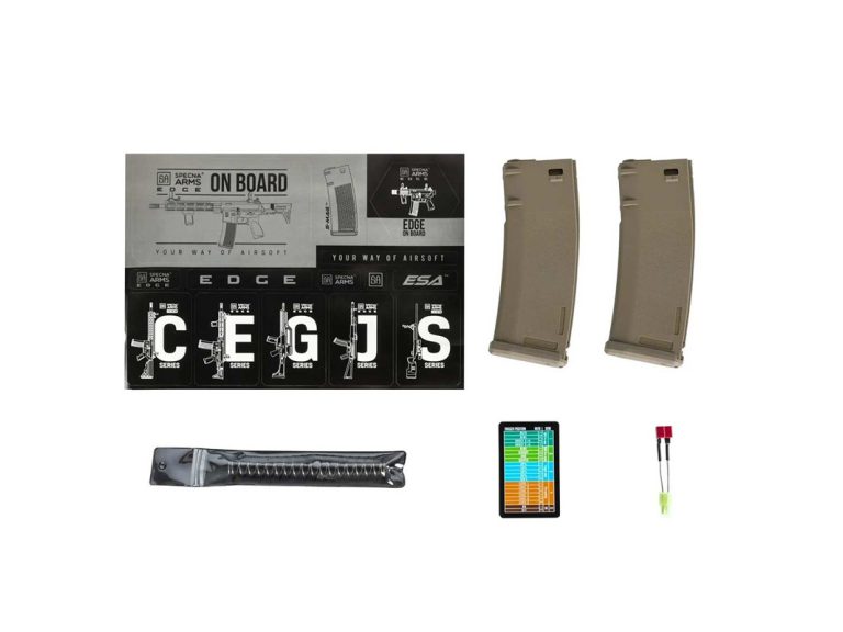 Specna Arms RRA SA-E14-H Edge Hal2 Gen2 Bluetooh negro tan cargadores y accesorios
