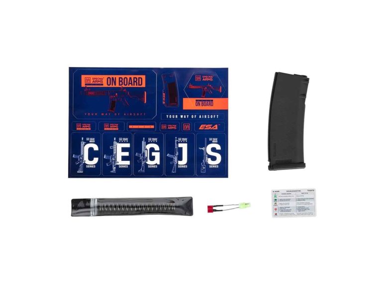 Réplica Specna Arms SA-F08 Flex Gen2 Hal Etu negro accesorios y cargadores