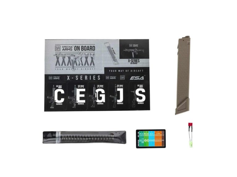 Réplica Specna Arms SA-FX02 Flex Gen2 Hal Etu negro tan cargador más accesorios