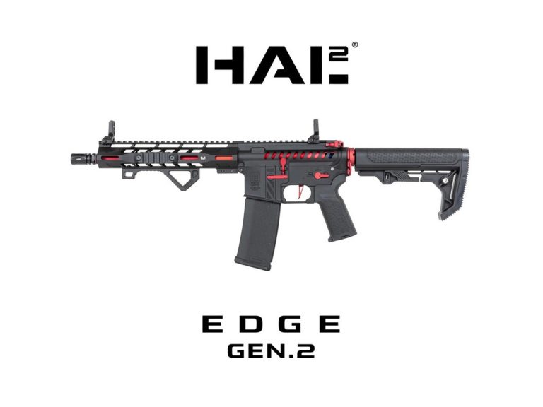 Specna Arms SA-E39-L EDGE Hal2 Gen2 bluetooth negro rojo vista frontal