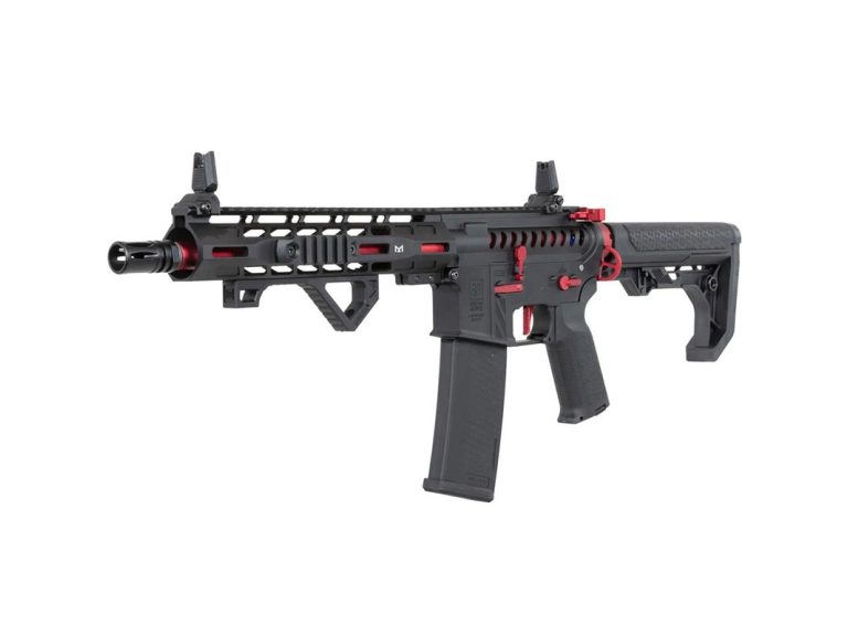 Réplica Specna Arms SA-E39-L EDGE Hal2 Gen2 bluetooth negro rojo vista lateral 2