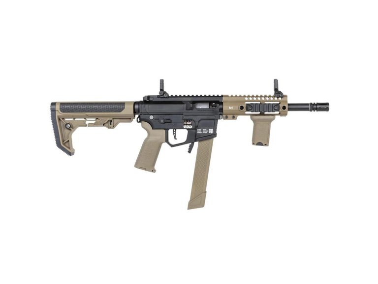 Réplica Specna Arms Prime Sa-PX01 Aster II Brushless Negra Tan lateral