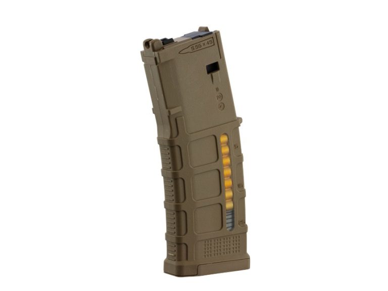 Cargador M4 GBB Double Eagle MWS Tan lateral