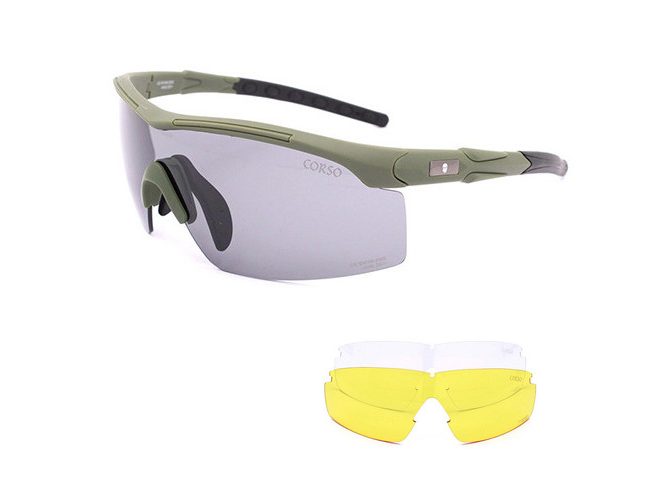 Gafa Corso Revenge Wing 3 con funda + 3 lentes intercambiables OD verde