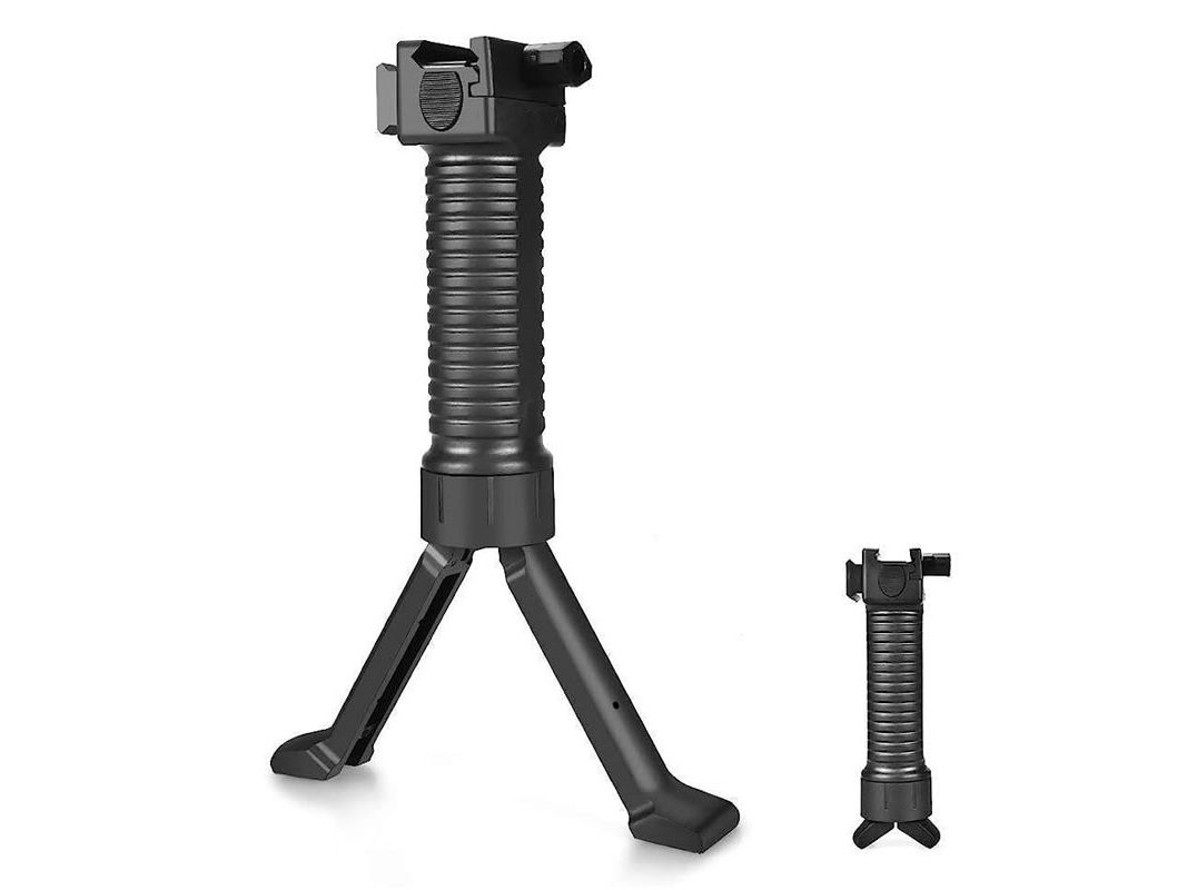 GRIP BIPODE PARA RAIL PICATINNY NEGRO