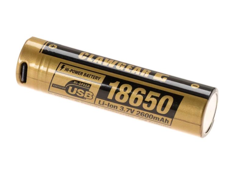 Bateria Li-Ion 18650 Clawgear 2600mah 3.7v Micro-USB