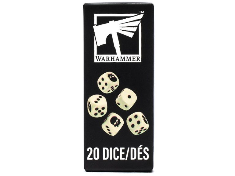 20 Dados Warhammer calavera cara 6