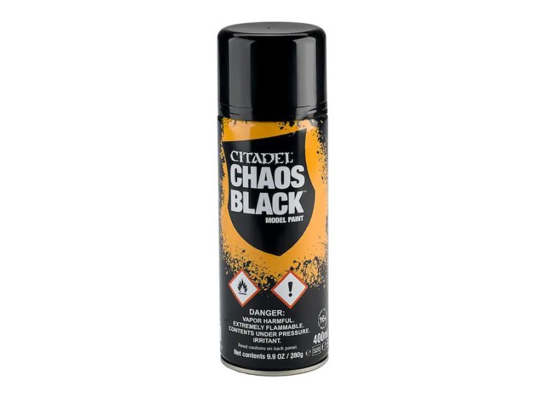 Imprimación negra para miniaturas Chaos Black