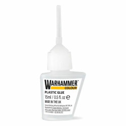 Bote de pegamento Plastic Glue vista frontal Warhammer