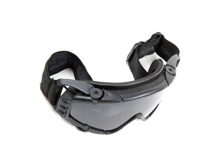 Plano cenital de las gafas FMA con ventilador lateral