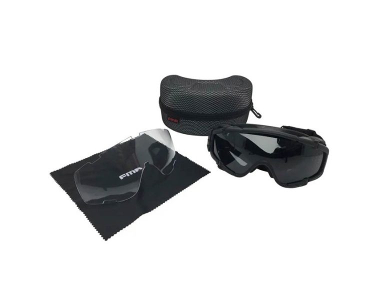 Caja original de las gafas FMA con ventilador