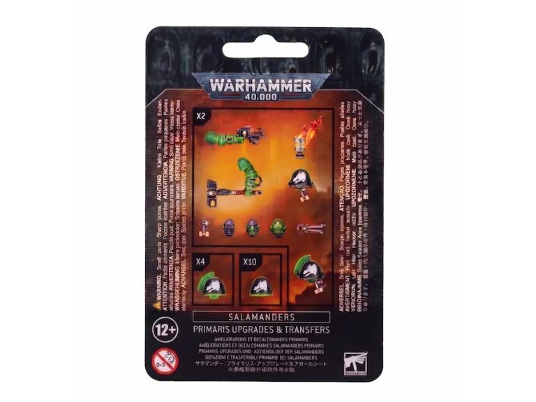 caja mejoras y calcomanias salamandra warhammer 40000