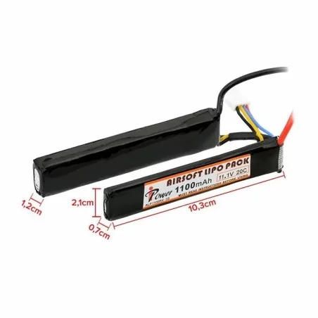 BATERIA CAPACIDAD DE 1100 MAH 20C-40C - 2 MODULOS