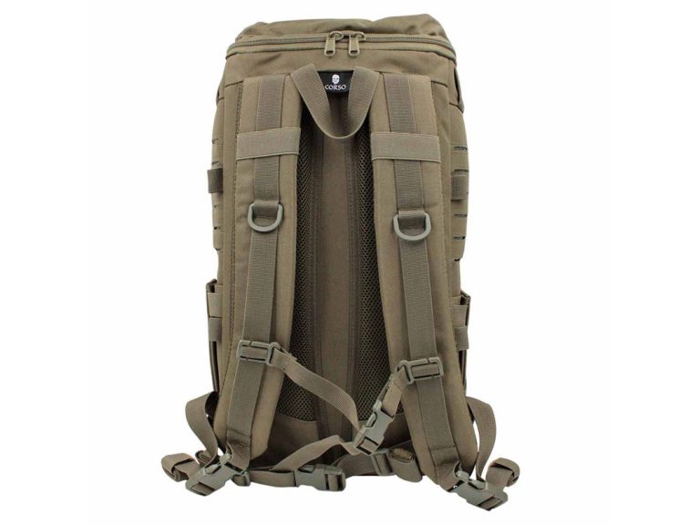 Detalle del sistema corte laser de mochila Corso Rogue