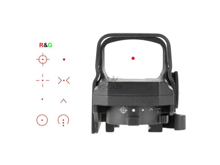Red Dot Victor optics Omega 8  QD Aluminio Negro reticulas 8 diferentes