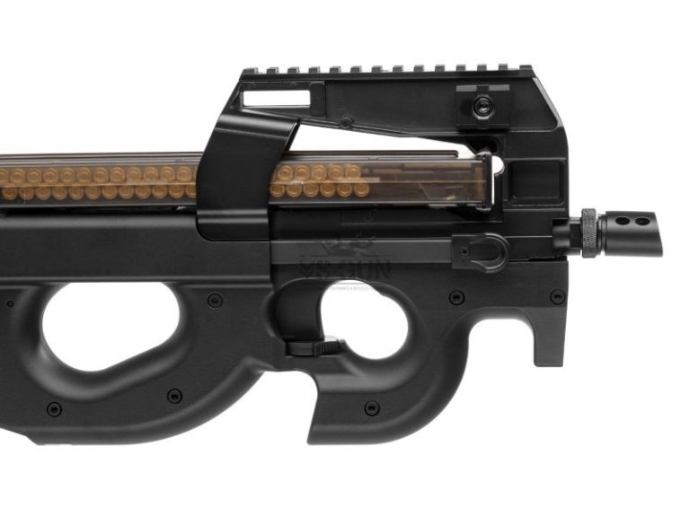 P90 FN Herstal de Airsoft  vista lateral detalles