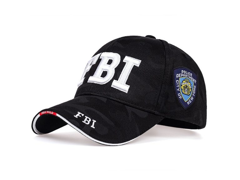 Gorra Béisbol FBI Negra