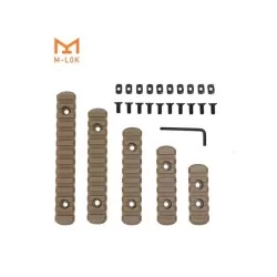 SET DE 4 RAILES ABS MLOK 5/7/9/11/13 TAN