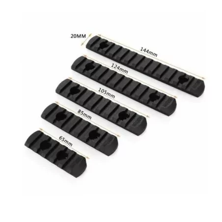 Set 5 Railes ABS M-lok - Raccoon