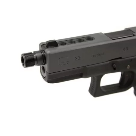 ADAPTADOR DE SILENCIADOR PARA PISTOLAS WE - CORTO, NEGRO