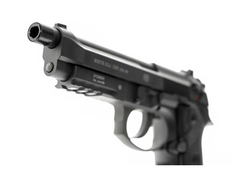 Detalle del rail y la rosca de Beretta M9 A3 Co2