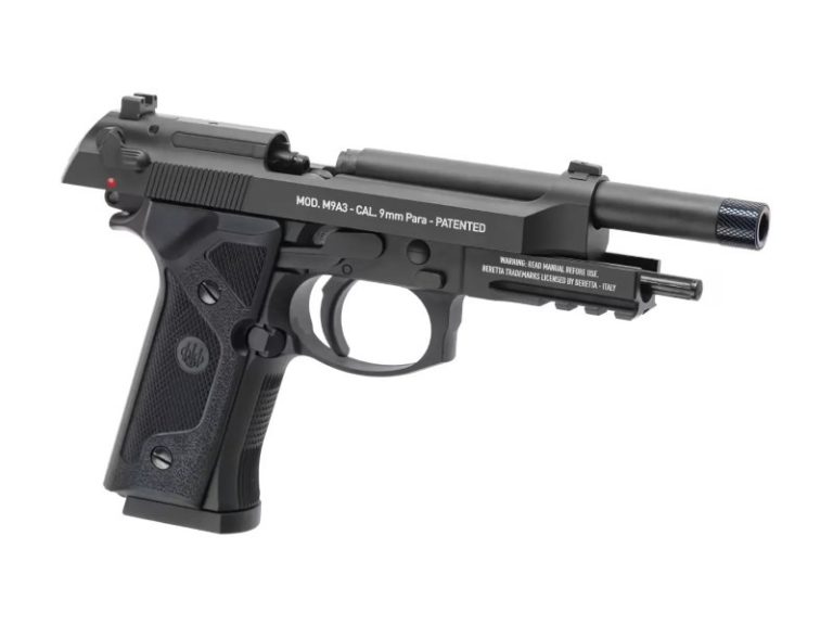 Réplica Beretta M9 A3 Co2 desde el ángulo superior