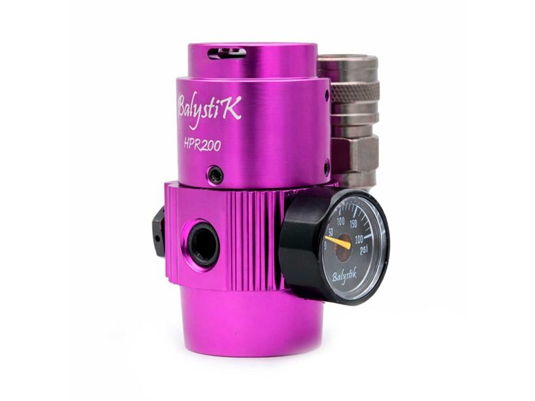 Regulador HPA Balystik HPR200 morado vista frontal