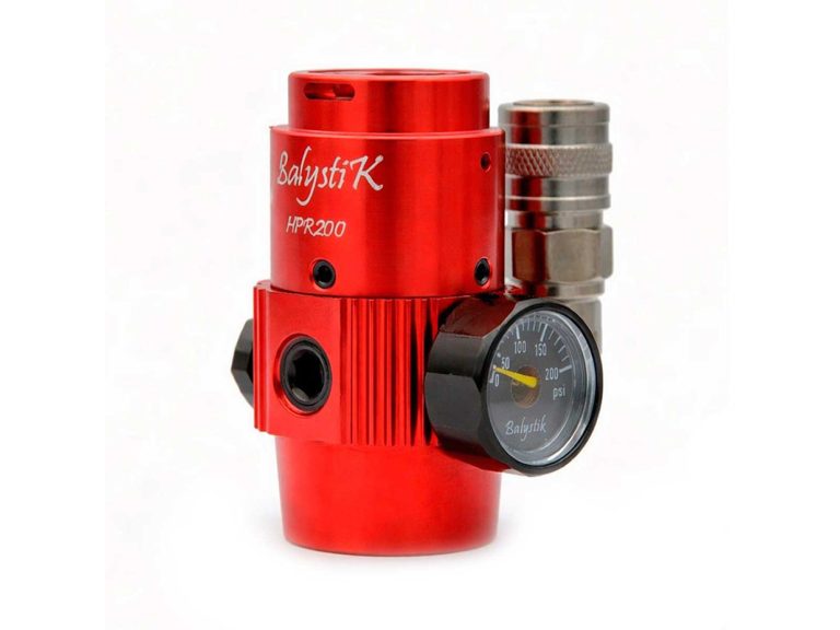 Regulador HPA Balystik HPR200 rojo vista frontal