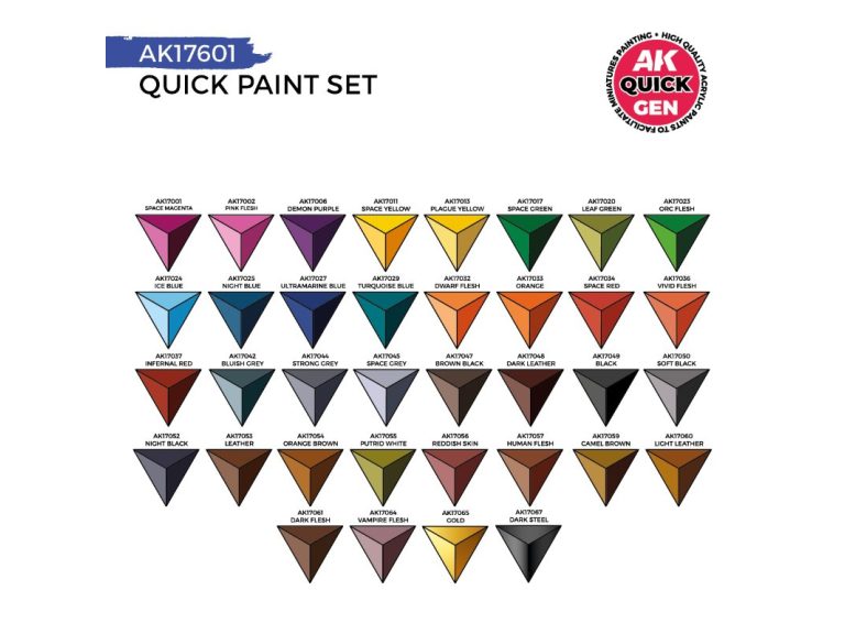 Muestra de color de Quick Paint Set 36 Quick Gen