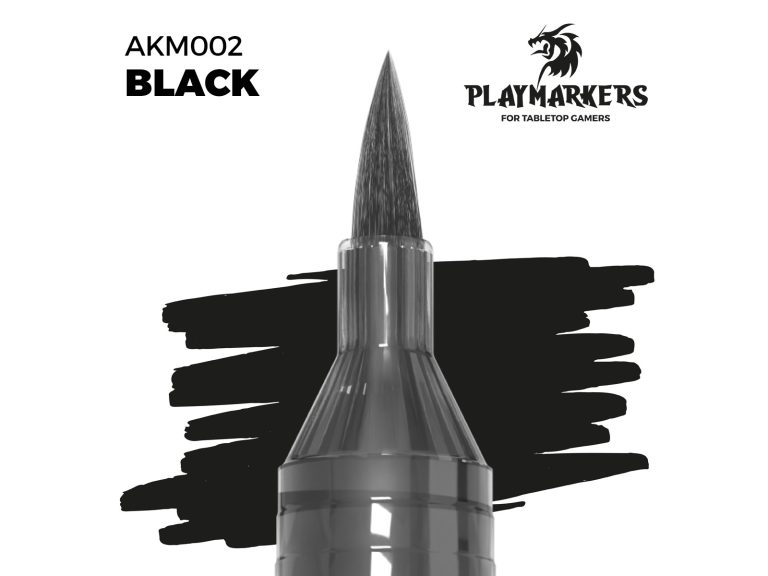 Detalle de la punta de pincel de Playmarker Black