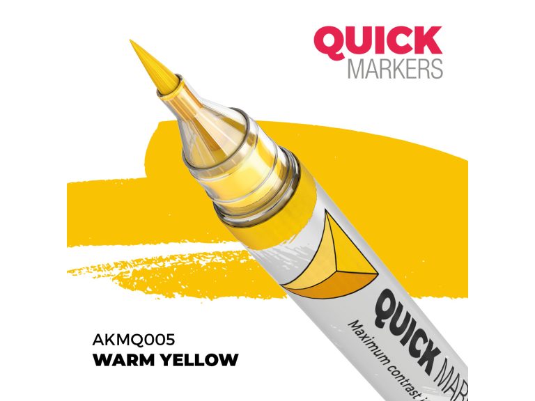 Detalle de la punta de pincel del Warm Yellow Quick Marker