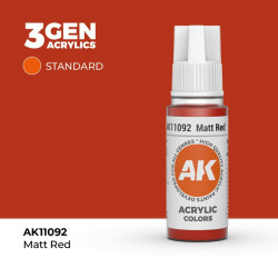 Bote de pintura Matt Red desde ángulo frontal