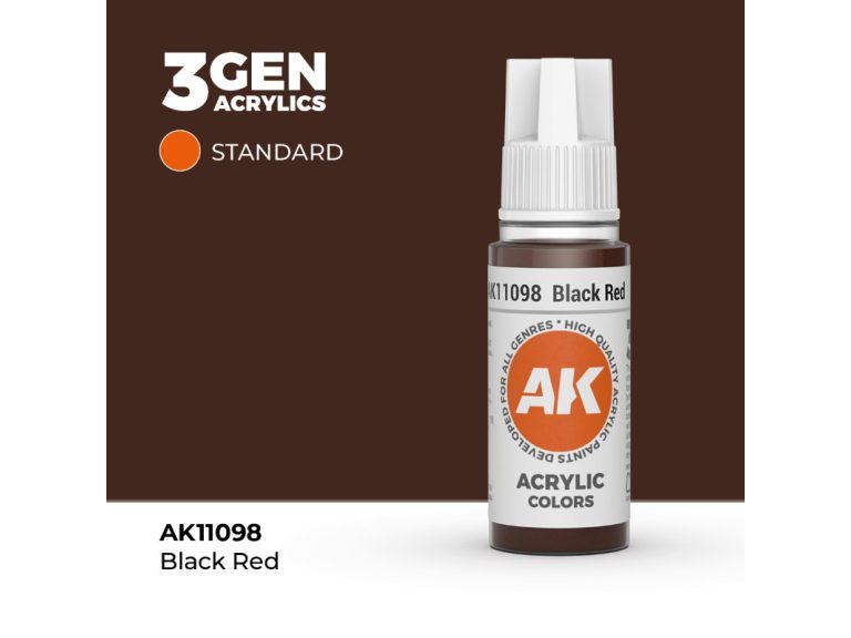 Bote de pintura Black Red desde ángulo frontal