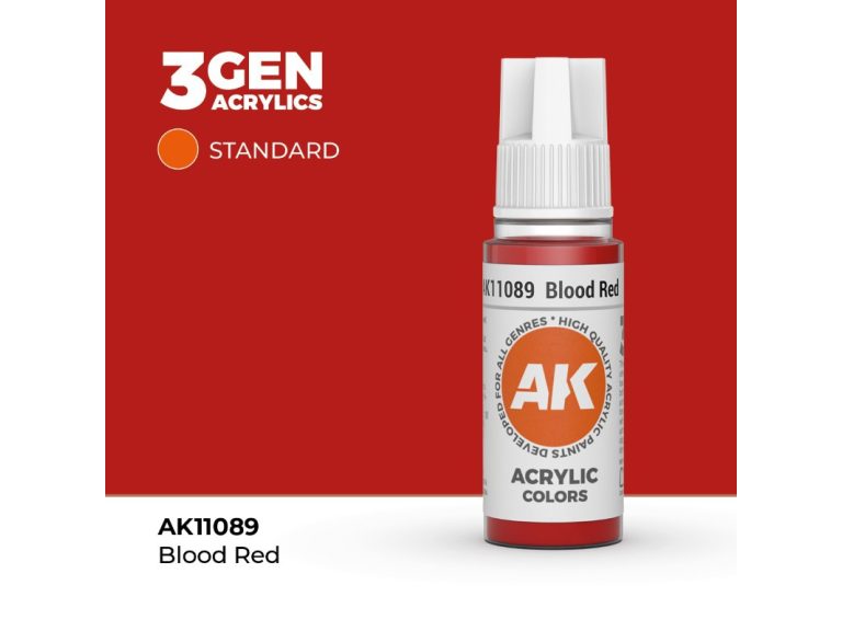 Bote de pintura Blood Red desde ángulo frontal