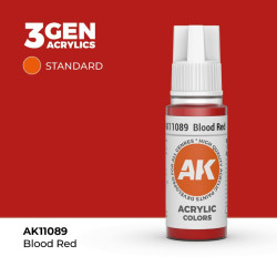 Bote de pintura Blood Red desde ángulo frontal