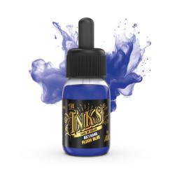 Bote de Tinta Azul Fluor frontal