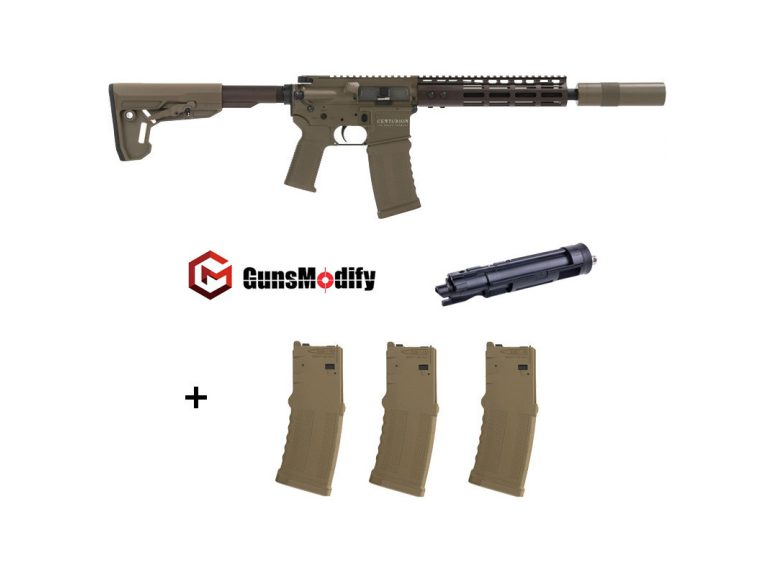 Réplica Secutor Centurion II MWS GBB coyote  +Pack 3 cargadores MWS  - Mejorada N-Pas