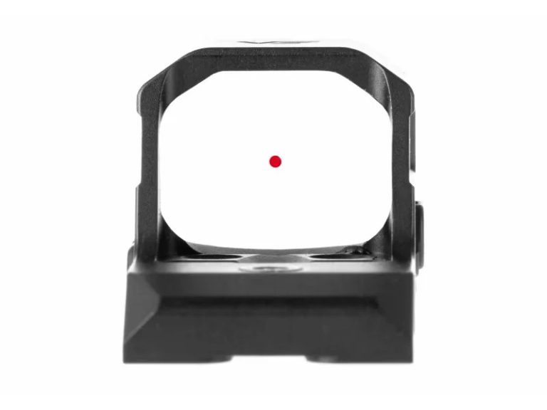 Detalle de la lente y acabados del red dot Frenzy