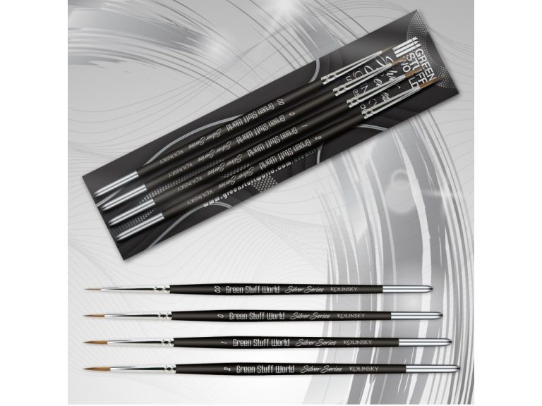 Set Pinceles Kolinsky Silver Series - GSW