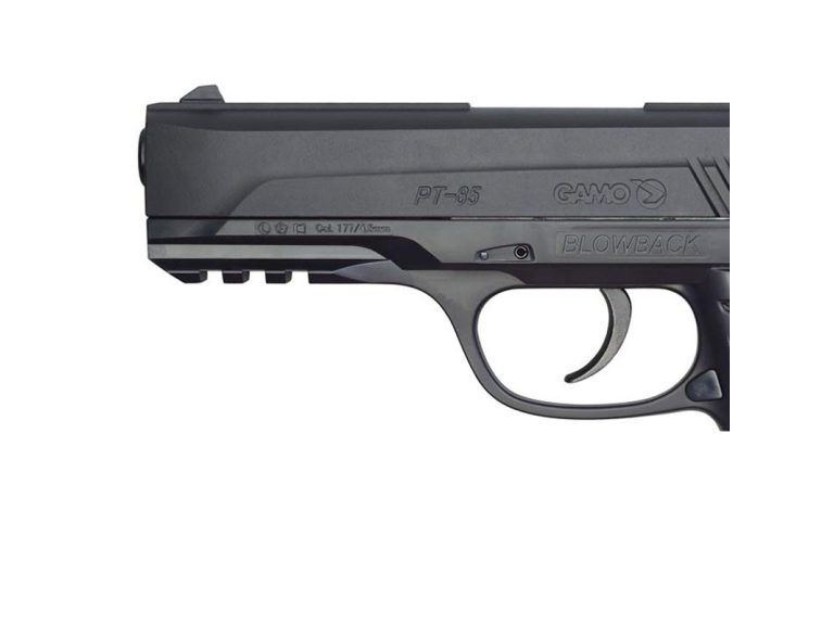 Detalle de corredera de pistola PT-85 Blowback Co2