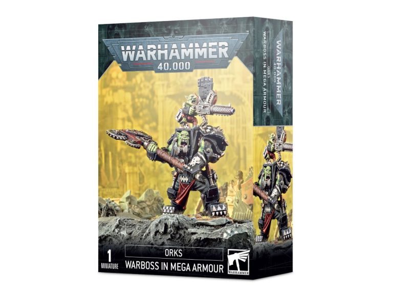 Caja original de la miniatura Kaudillo con Megaarmadura de GW