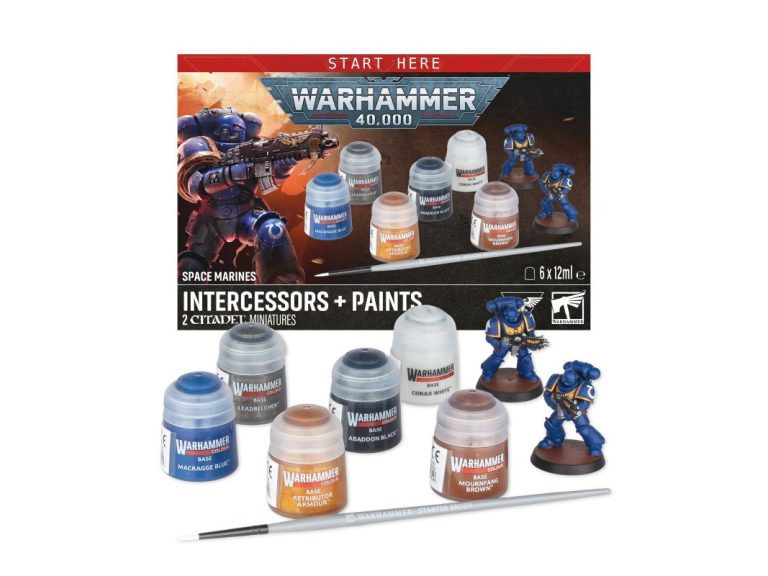 Caja de inicio: Marines Espaciales Intercesores + pinturas y pincel