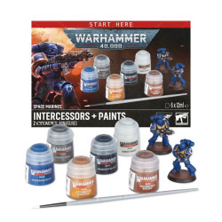 Caja de inicio: Marines Espaciales Intercesores + pinturas y pincel