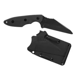 Cuchillo Pugna Dummy Negro de Secutor con funda estilo kydex y ajuste MOLLE.